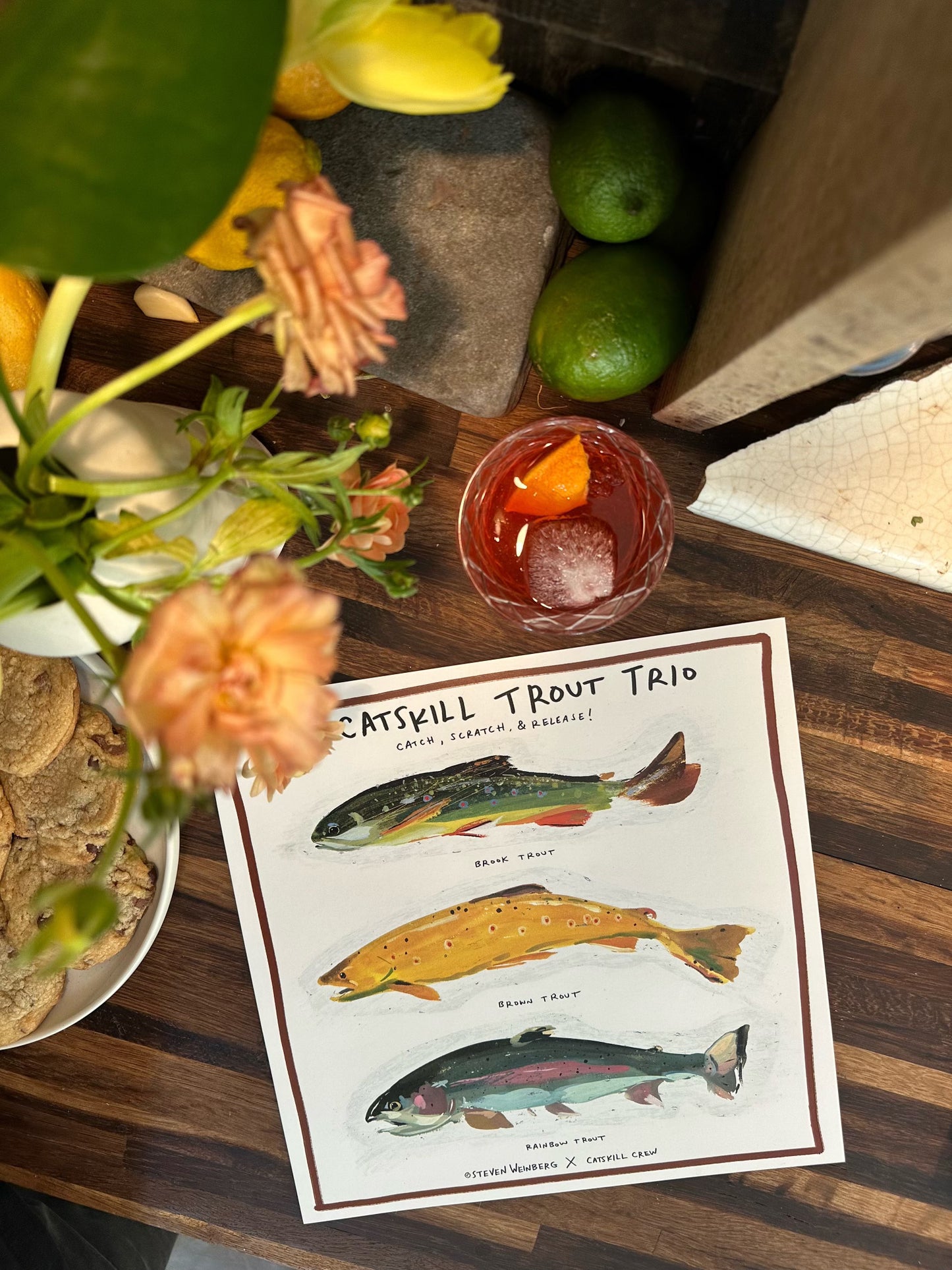 The Catskill Trout Trio Scratch-Off Print