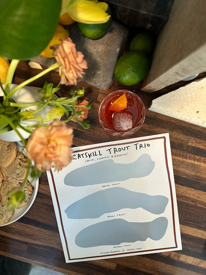 The Catskill Trout Trio Scratch-Off Print