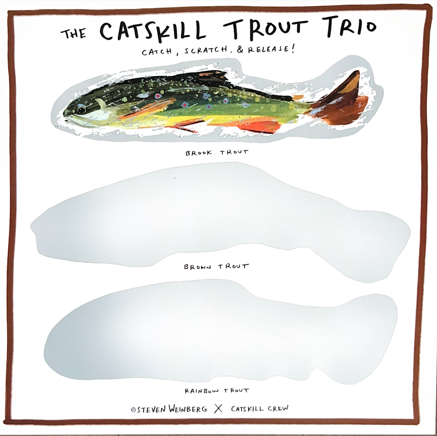 The Catskill Trout Trio Scratch-Off Print