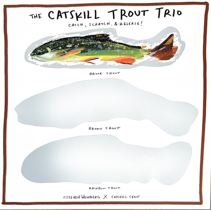 The Catskill Trout Trio Scratch-Off Print
